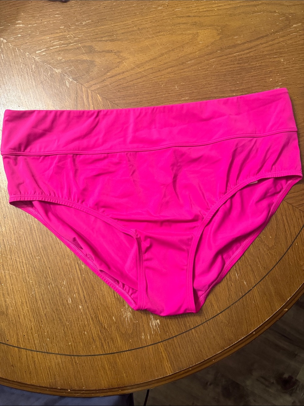 Women's Mid-Rise Bikini Bottoms size 20W Magenta Hot Pink NWOT